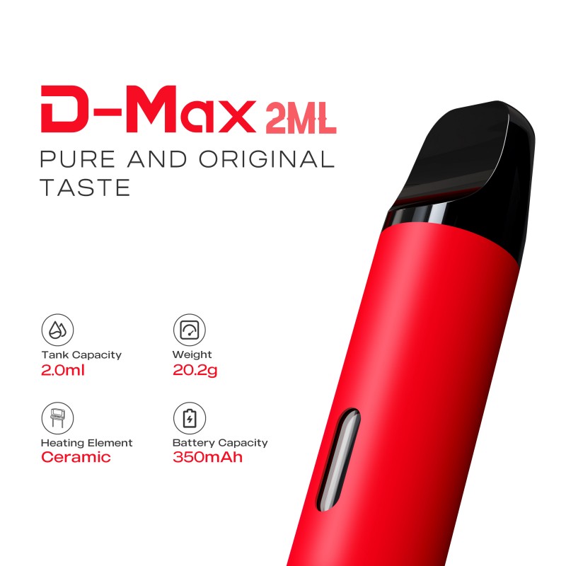 Sua melhor caneta vape descartável de óleo cbd hhc - D Max Pen 2.0ml 600 Puffs